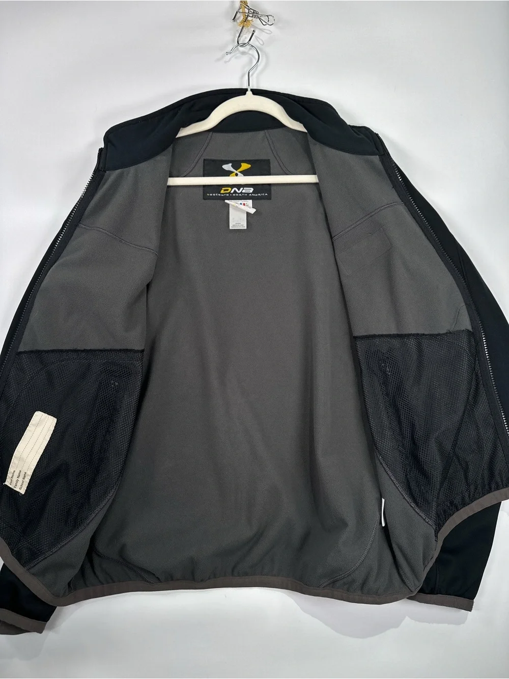 Descente Softshell Jacket Fleece Lined Full Zip Black S